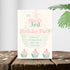 Personalized Green-Pink Cupcake Invitation